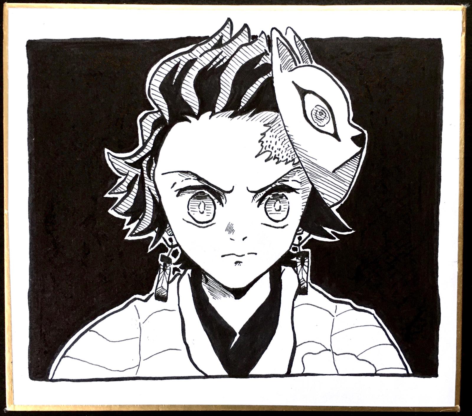Traditional Artwork - Tanjiro Kimetsu no Yaiba